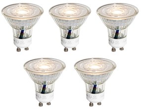 Set de 5 becuri LED GU10 50mm clare 4.9W 450 lm 3000K