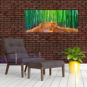 Tablou - Pădure de bambus japoneză (120x50 cm)