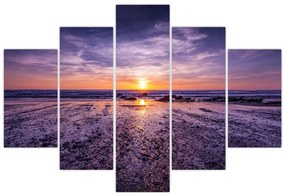 Tabloul cu plaja - apus de soare (150x105 cm)