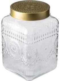 Altom Set de borcane din sticlă cu capac auriu Daisy 2,2 l, 4 buc., 2,2 l