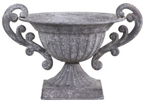 Recipient decorativ Antique din metal, gri, 21x16x12 cm