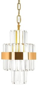 Pendul LED, Metal Auriu, Cristale de Sticla, Empero