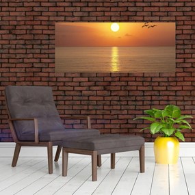 Tablou - Apus de soare peste ocean (120x50 cm)