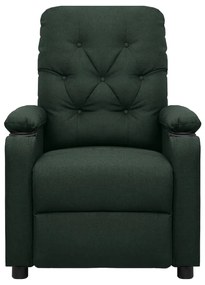 339118 vidaXL Fotoliu de masaj, verde închis, material textil