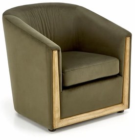 Fotoliu Enrico velvet verde H71 cm