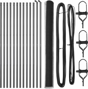 vidaXL Stâlp de gard. Gri 25 x 1,5 m (plasă de 13 mm) Oțel