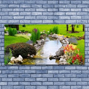 Tablou pe panza canvas Garden Lake Nature Multi