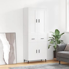 vidaXL Dulap înalt, alb, 69,5x34x180 cm, lemn compozit