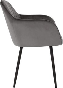 Fotoliu de design, ţesătură catifea gri, ZIRKON