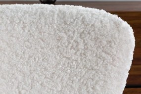 Scaun balansoar modern Scandinavia boucle alb