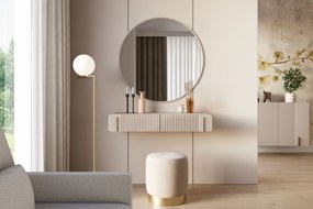 Masă de toaletă Malmi 100 cm suspendată - cașmir / auriu