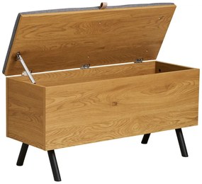 Cufăr în culoare naturală cu aspect de lemn de stejar 92x48x33 cm Barco – House Nordic