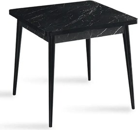 Masa bucatarie Brigitte, patrat, culoare negru, 80 cm