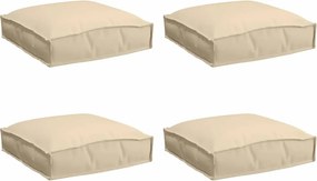vidaXL Pernă 4 pcs Bej 40 x 40 x 8 cm Material Oxford