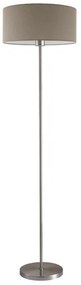 Lampă de podea LED TUNJA, 1x E27/20W/230V, Ø 38 cm, crom mat/taupe