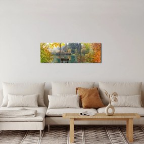Tablou cu pescărie (cu ceas) (90x30 cm)