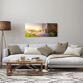Tablou - Seljalandsfoss din spatele peșterii (120x50 cm)