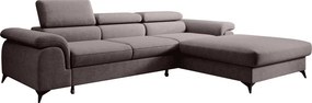 Set canapea extensibilă, maro, dreapta, HORTY ROH
