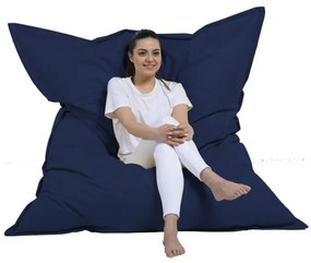 Fotoliu Puf Bean Bag Giant Cushion, 140x180 cm, Bleumarin
