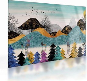 Tablou pe sticlă fgrafic cu cebi (70x50 cm)