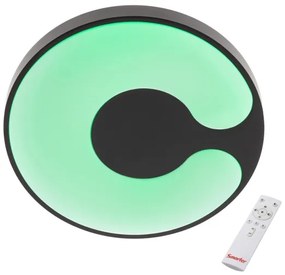 Redo 05-927 - Plafonieră LED RGBW BIGSI LED/48W/230V Ø 50 cm neagră + telecomandă