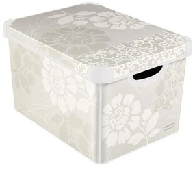 Cutie de depozitare gri cu capac Curver Romance, 6 l