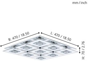 Plafonieră LED Eglo 92877 CABO 9xGU10/3W/230V