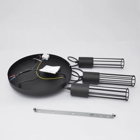 Lustră pe cablu MELODY 3xE27/15W/230V negru