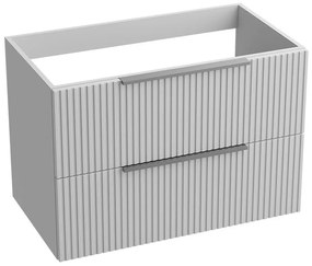 Dulap baza suspendat Rune Ivar 2 sertare 80 cm alb mat