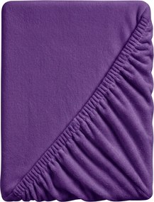 Cearsaf Cocolino microplus cu elastic SOFT 90x200 cm mov inchis