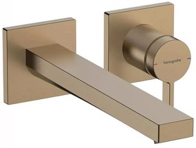 Baterie lavoar incastrata Hansgrohe Tecturis E bronz periat fara corp ingropat