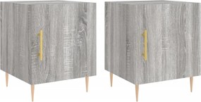vidaXL Noptiere, 2 buc., gri sonoma, 40x40x50 cm, lemn compozit