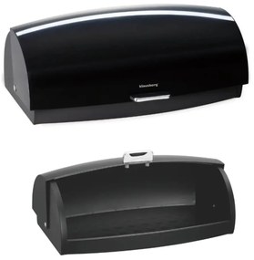 Cutie pentru pâine din metal, 45×28.5×17 cm, neagră, Klausberg KB-7931