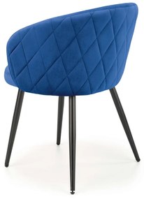 Scaun K430 velvet bleumarin