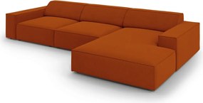Coltar dreapta 4 locuri, Jodie, Micadoni Home, BL, 284x166x70 cm, poliester, caramiziu