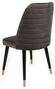 Set de scaune de sufragerie Hugo Anthracite and Black, 4 buc.