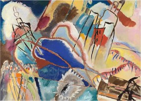 Tablou pe sticlă -  Vasily Kandinsky, Improvisation No. 30 (Cannons), reproducere (70x50 cm)