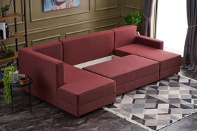 Canapea extensibilă de colț Ece Panoramik - Claret Red