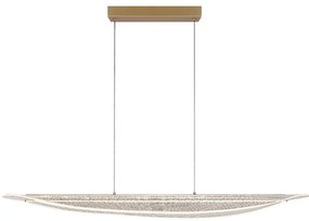 Lustra LED suspendata din metal auriu Zofrael L-94cm