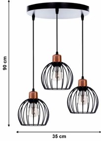 Lustră pe cablu CELTA 3xE27/40W/230V