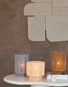 Veioza/Lampa Eco din Rafie, Panama octogon S, natur