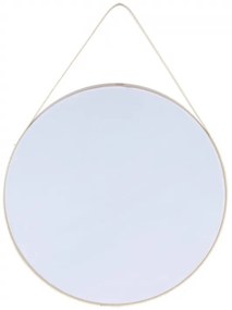 Oglinda rotunda cu rama din MDF/poliuretan alba Ultima, 3,5-7,5cm (L / D) x 49,5cm (W) x 49,5cm (H)