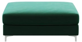 Taburet din catifea devichy Rothe, verde închis