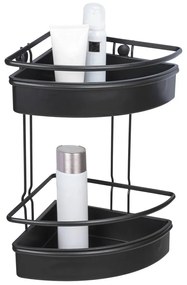 Raft de duș de colț Wenko Molinella, 30 x 22 cm, negru