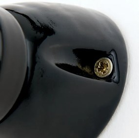 Orion - Aplică de perete FROST, 1xE27/60W/230V, neagră