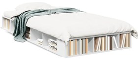 3280531 vidaXL Cadru de pat, alb, 75x190 cm, lemn prelucrat