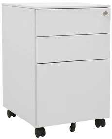 vidaXL Dulap dosare mobil, gri deschis, 39x45x60 cm, oțel