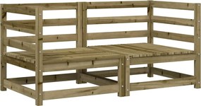 vidaXL Canapele de colț de grădină, 2 buc., 70x70x67cm lemn pin tratat