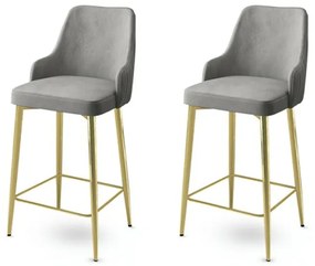Set de scaune de bar Enox Grey and Gold, 2 buc.