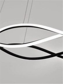Lustra LED suspendata design modern JINAL Black 88cm
